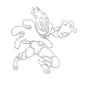 coloriage ben 10 alien en inferno